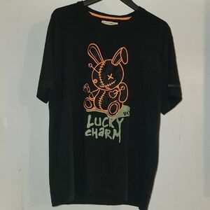 Black Lucky Charm Mens XL T-Shirt